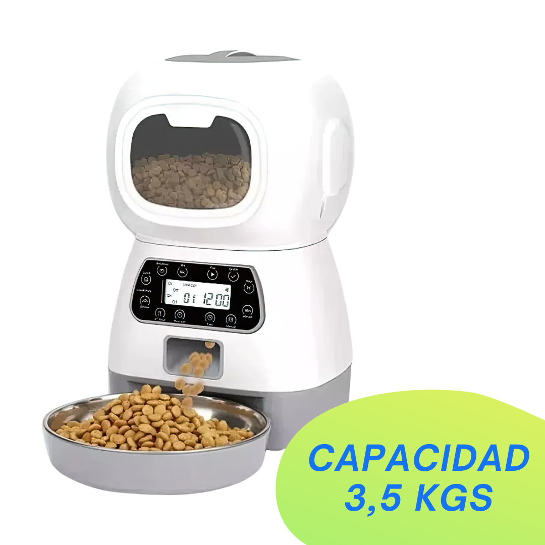 Alimentador Automático Perros y Gatos - 3.5 Kgs - ¡Clientes Frecuentes!