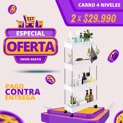 Carro 4 Niveles Multiuso