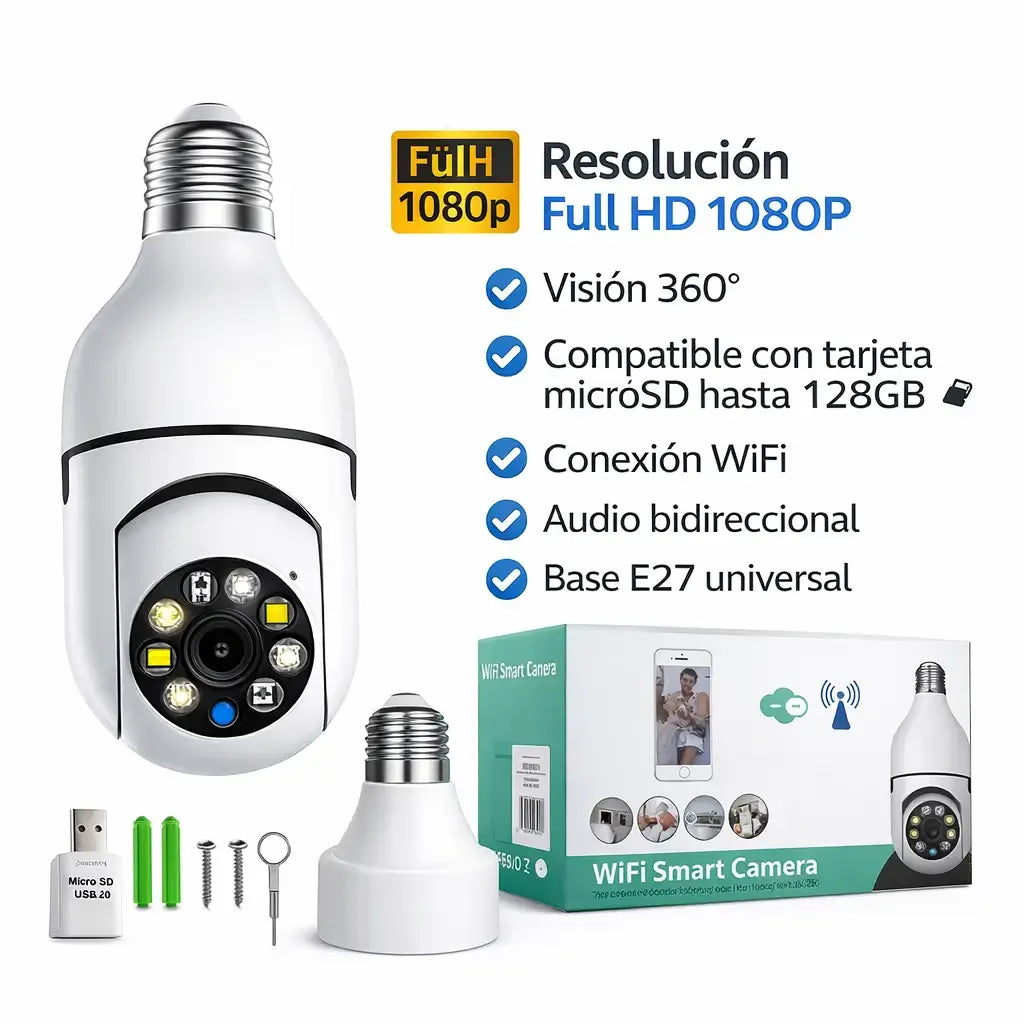 Cam360Pro - Cámara de Seguridad HD WIFI