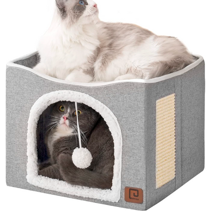 Casa Premium con Rascador para Gatos + Envío Gratis