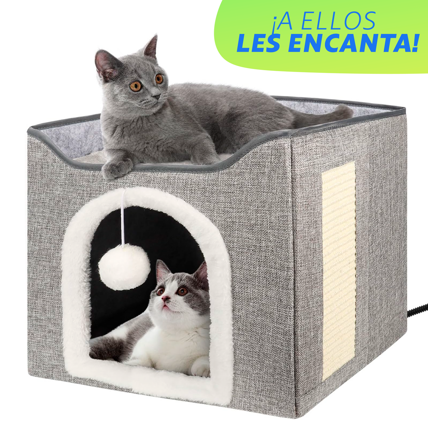 Casa Premium con Rascador para Gatos + Envío Gratis