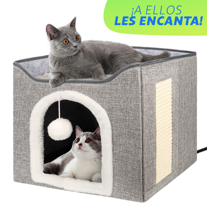 Casa Premium con Rascador para Gatos + Envío Gratis