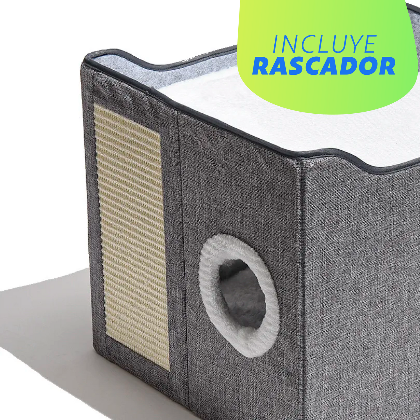 Casa Premium con Rascador para Gatos + Envío Gratis