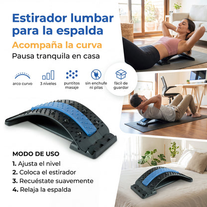 Estirador lumbar para la espalda