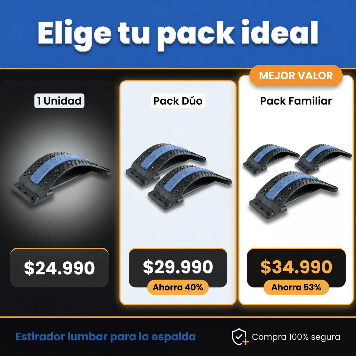 Estirador lumbar - packs