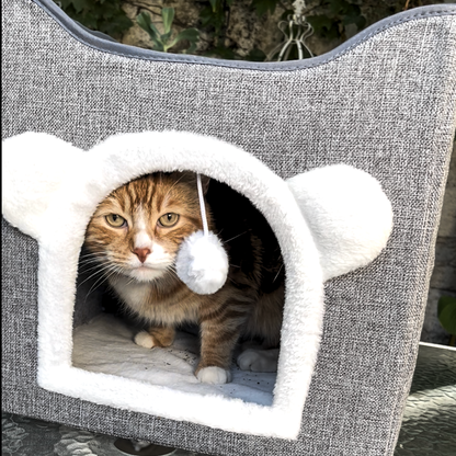 Casa Premium con Rascador para Gatos + Envío Gratis