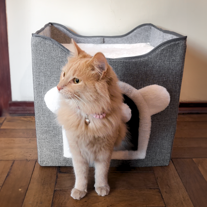 Casa Premium con Rascador para Gatos + Envío Gratis