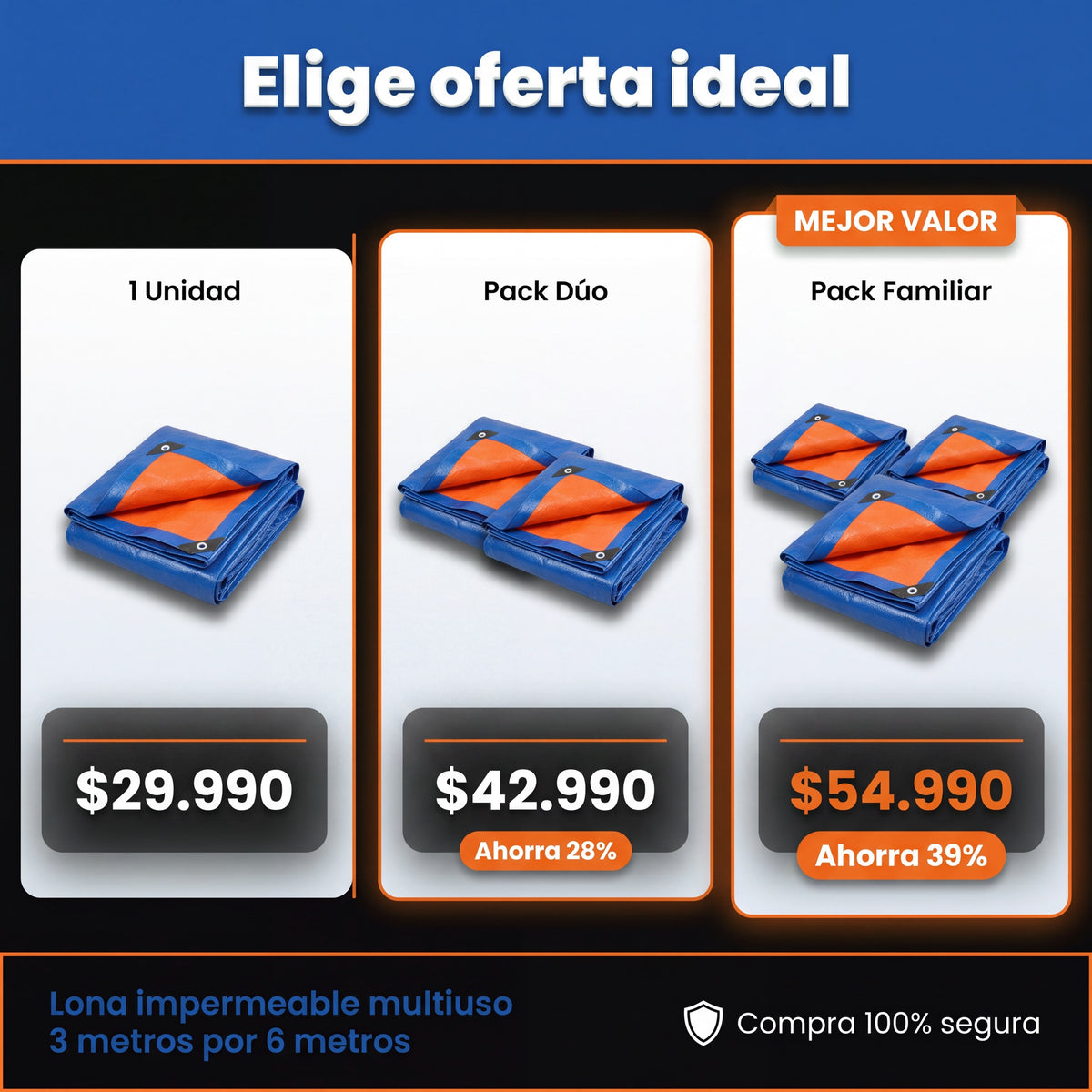 Lona impermeable - packs