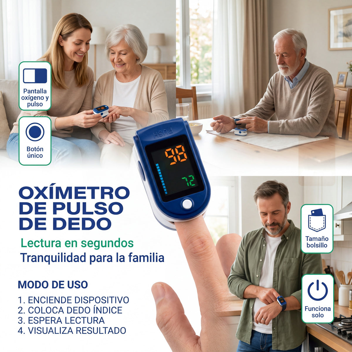 Oxímetro de pulso digital