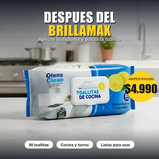 Toallitas de cocina desengrasantes, 80 unidades