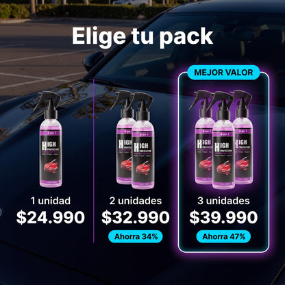 Packs disponibles del protector auto 3 en 1