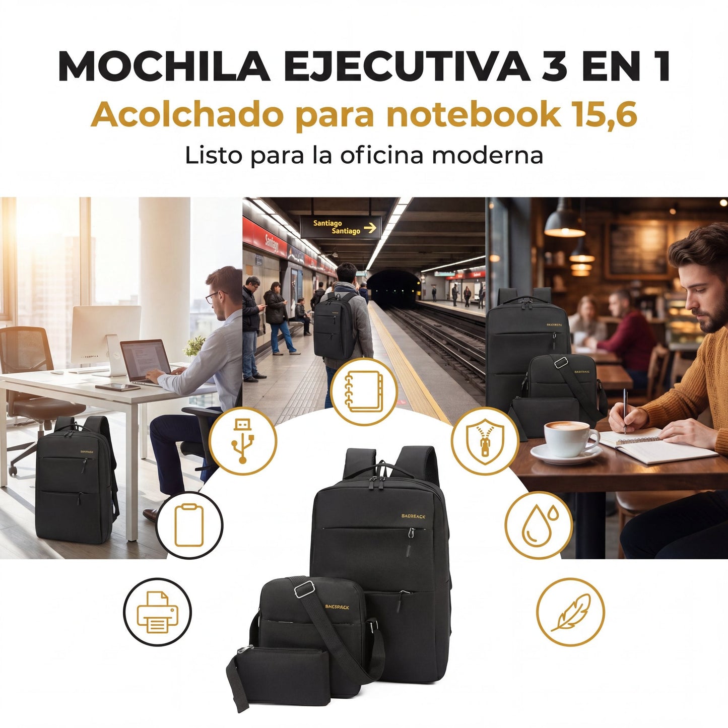 Mochila Ejecutiva 3 en 1 - principal