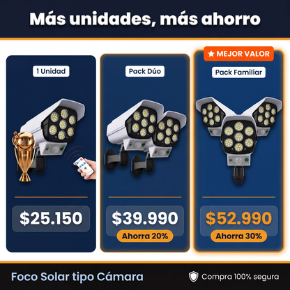 Foco Solar tipo Cámara - oferta