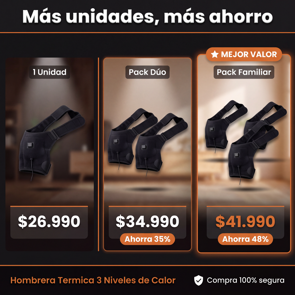Packs y precios de la hombrera termica