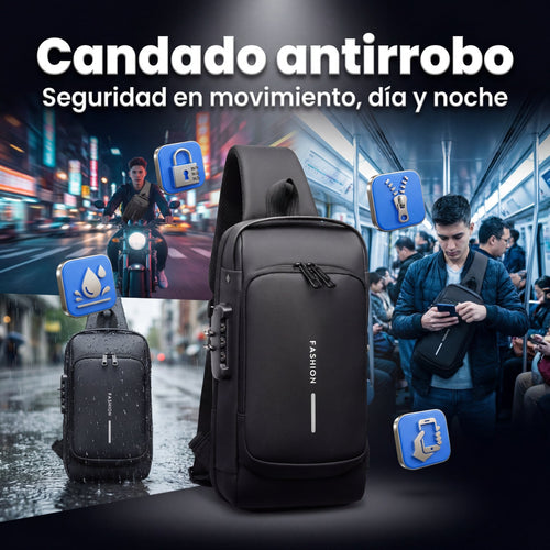 Bolso bandolera antirrobo con candado - hero