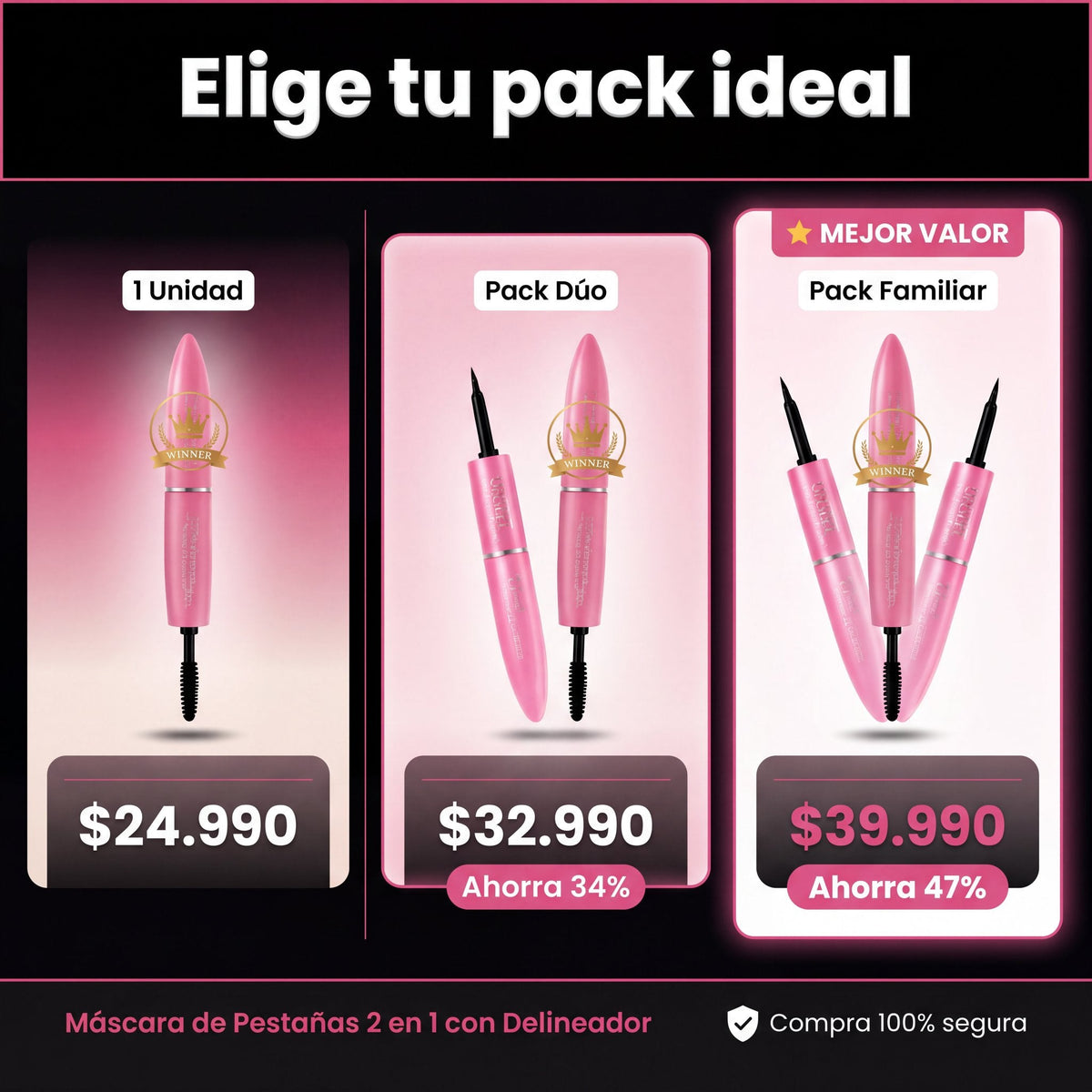 Oferta - Máscara de Pestañas 2 en 1