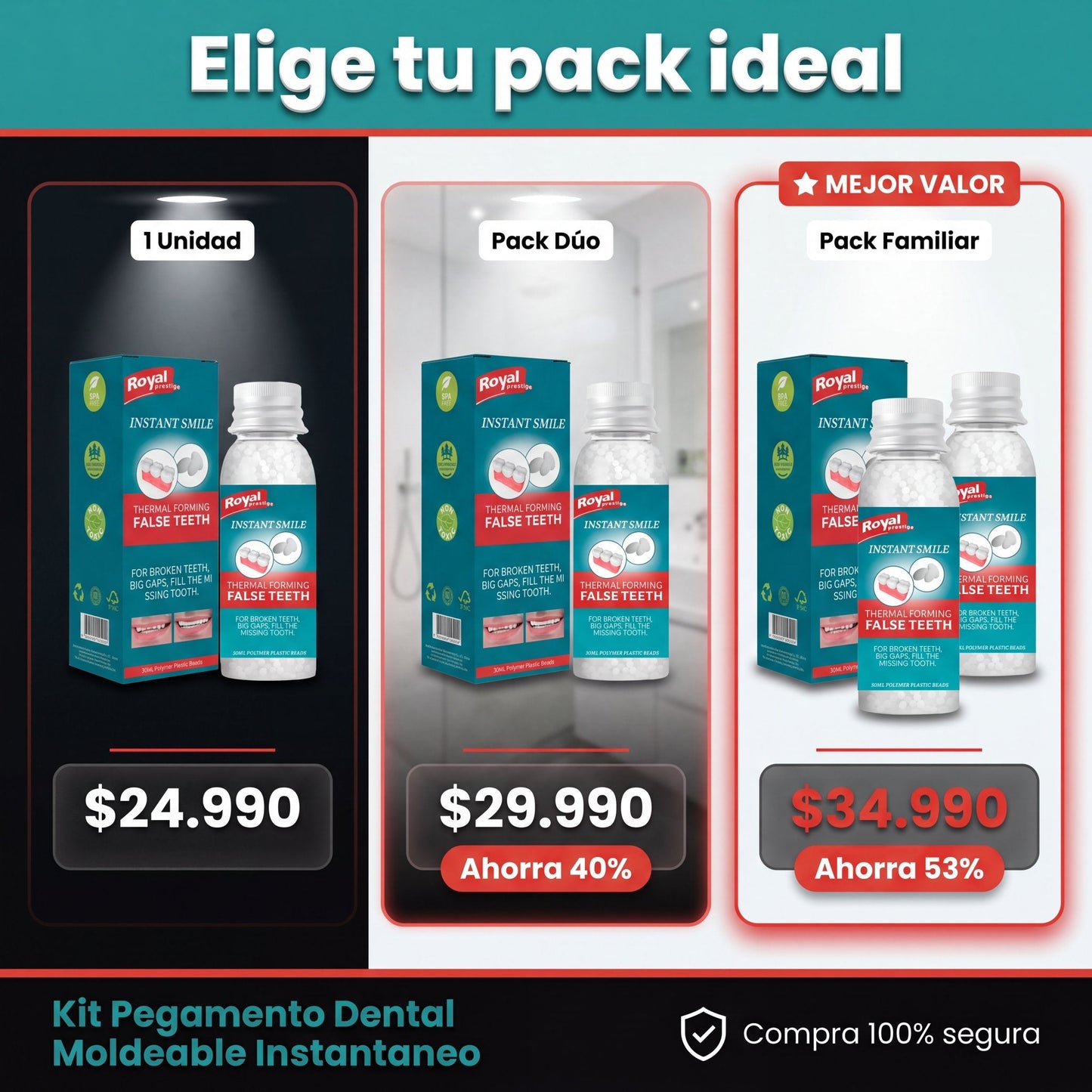 Pegamento Dental - oferta packs