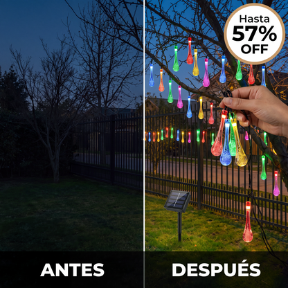 Guirnalda Solar de Gotas 5 m 20 LED