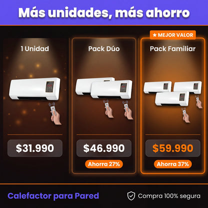 Calefactor para Pared - packs y oferta