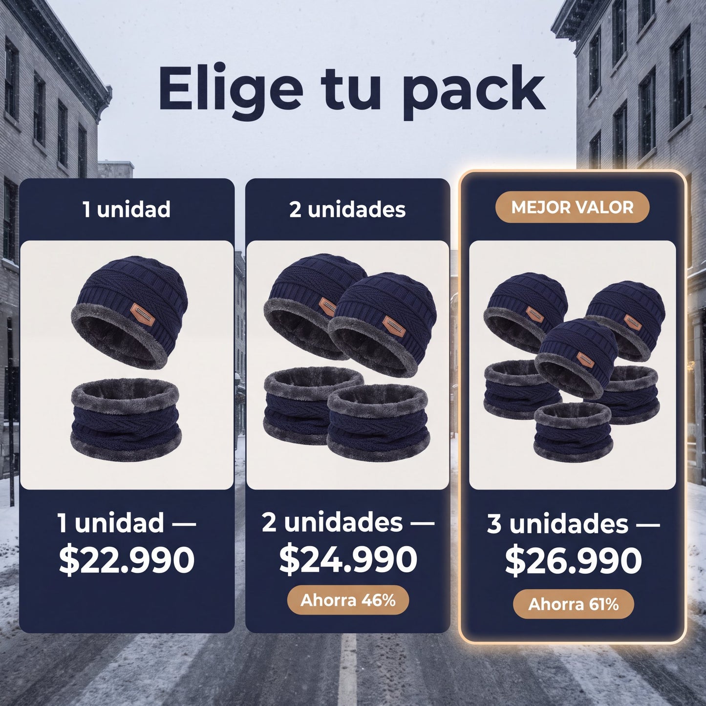 Packs y precios