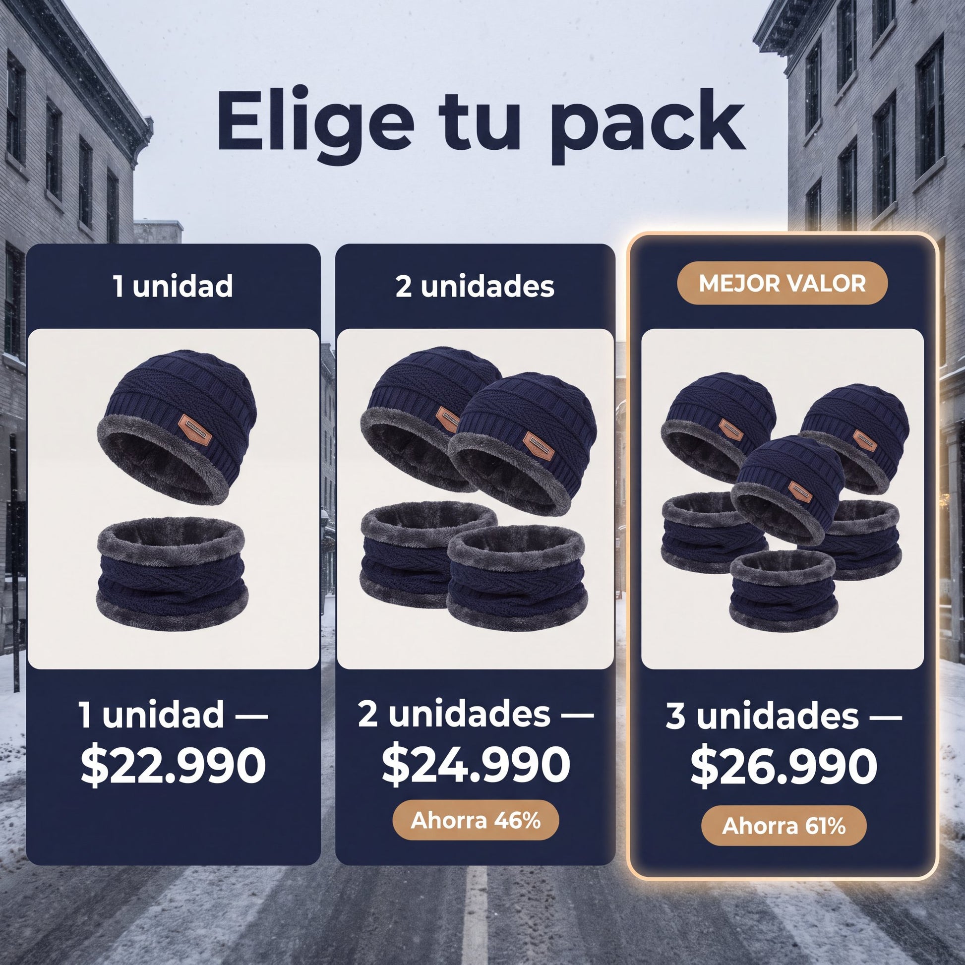 Packs y precios