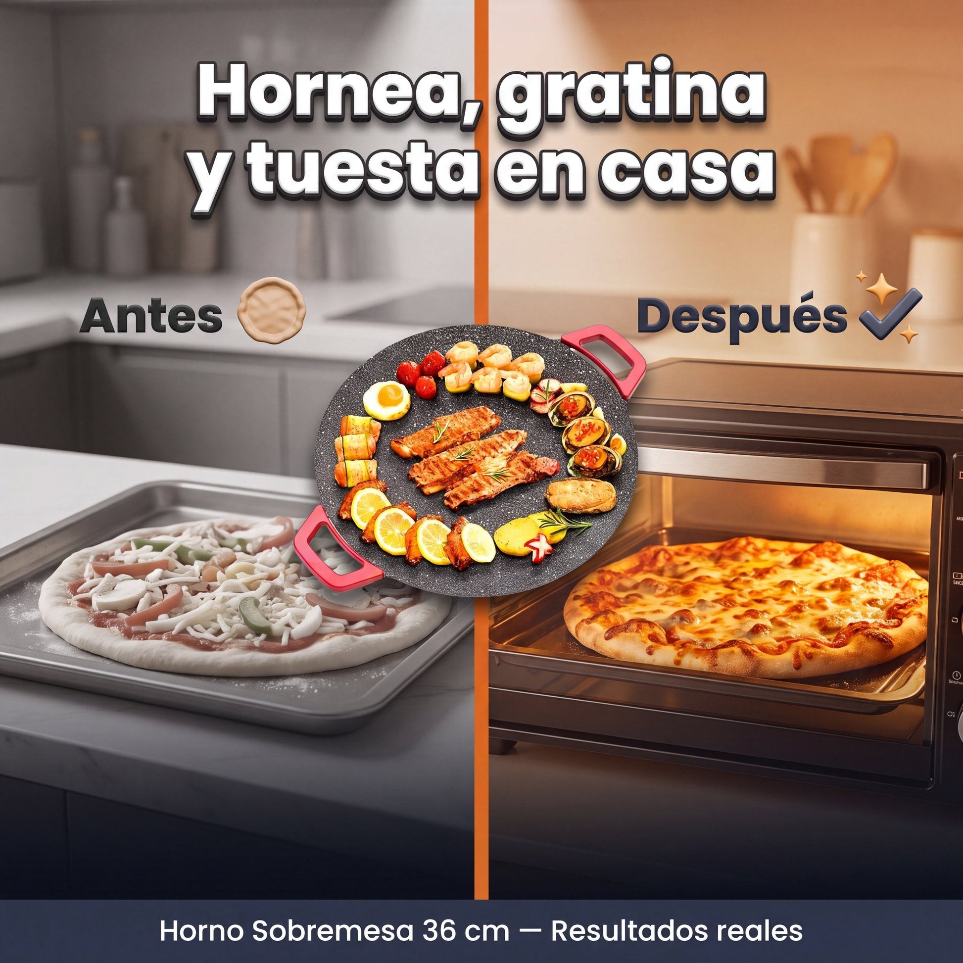 Horno Eléctrico 36cm - antes despues