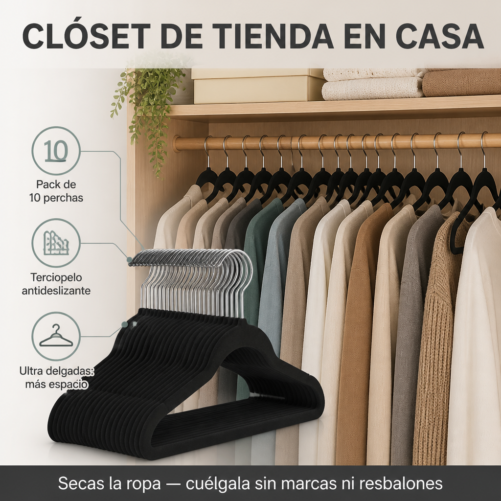 Perchas de Terciopelo - oferta