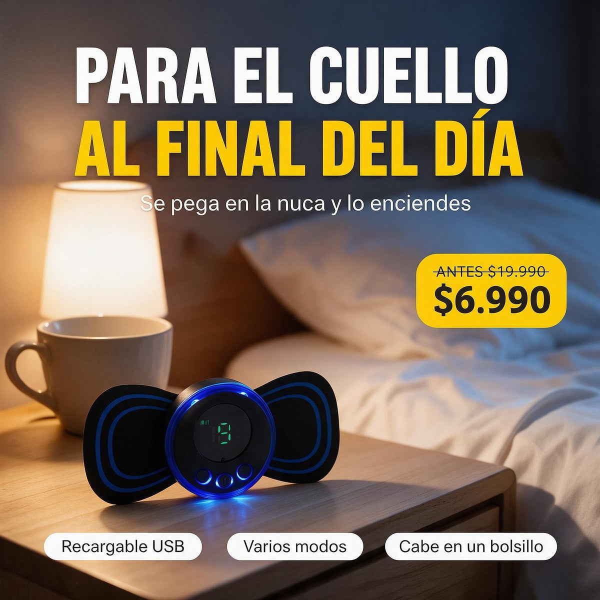 Mini Masajeador de Cuello Recargable