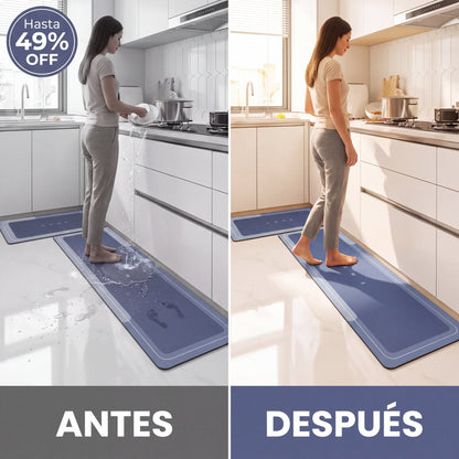 Antes y despues - piso seco sin resbalones
