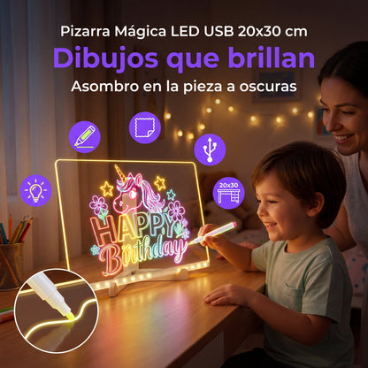 Pizarra Mágica LED USB 20x30 cm - hero