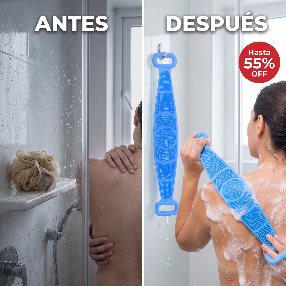 Antes y despues: la esponja de siempre contra la banda de silicona