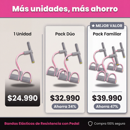 Packs disponibles de las bandas elásticas