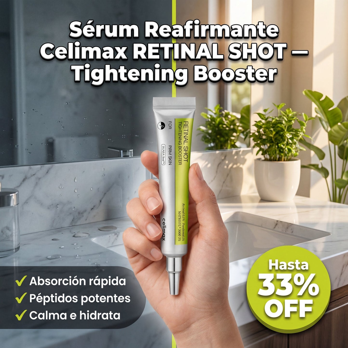 Celimax Retinal Shot en uso