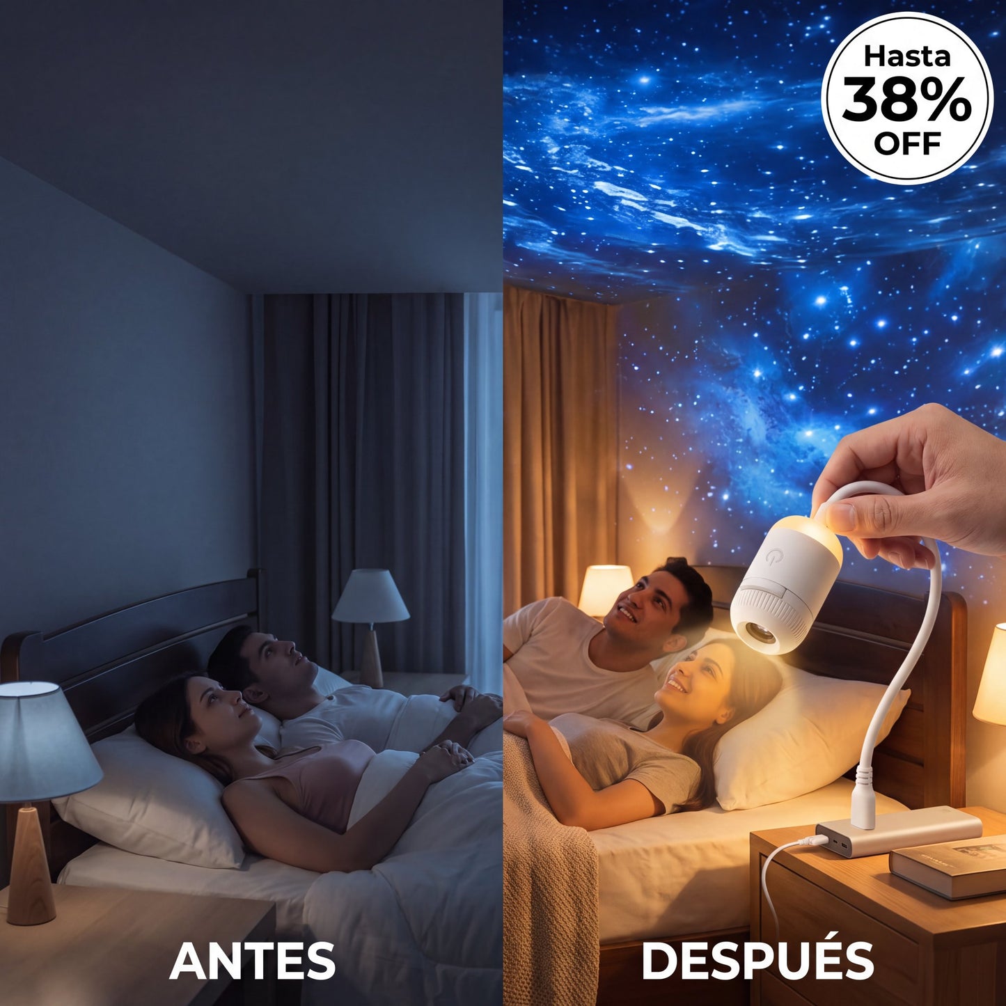 Cielo estrellado en tu pieza