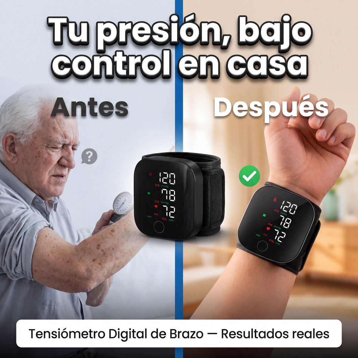 Tensiómetro Digital de Brazo - antes y después