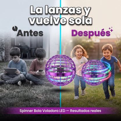 Niños jugando con la bola voladora