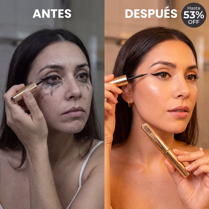 Antes y despues del delineado