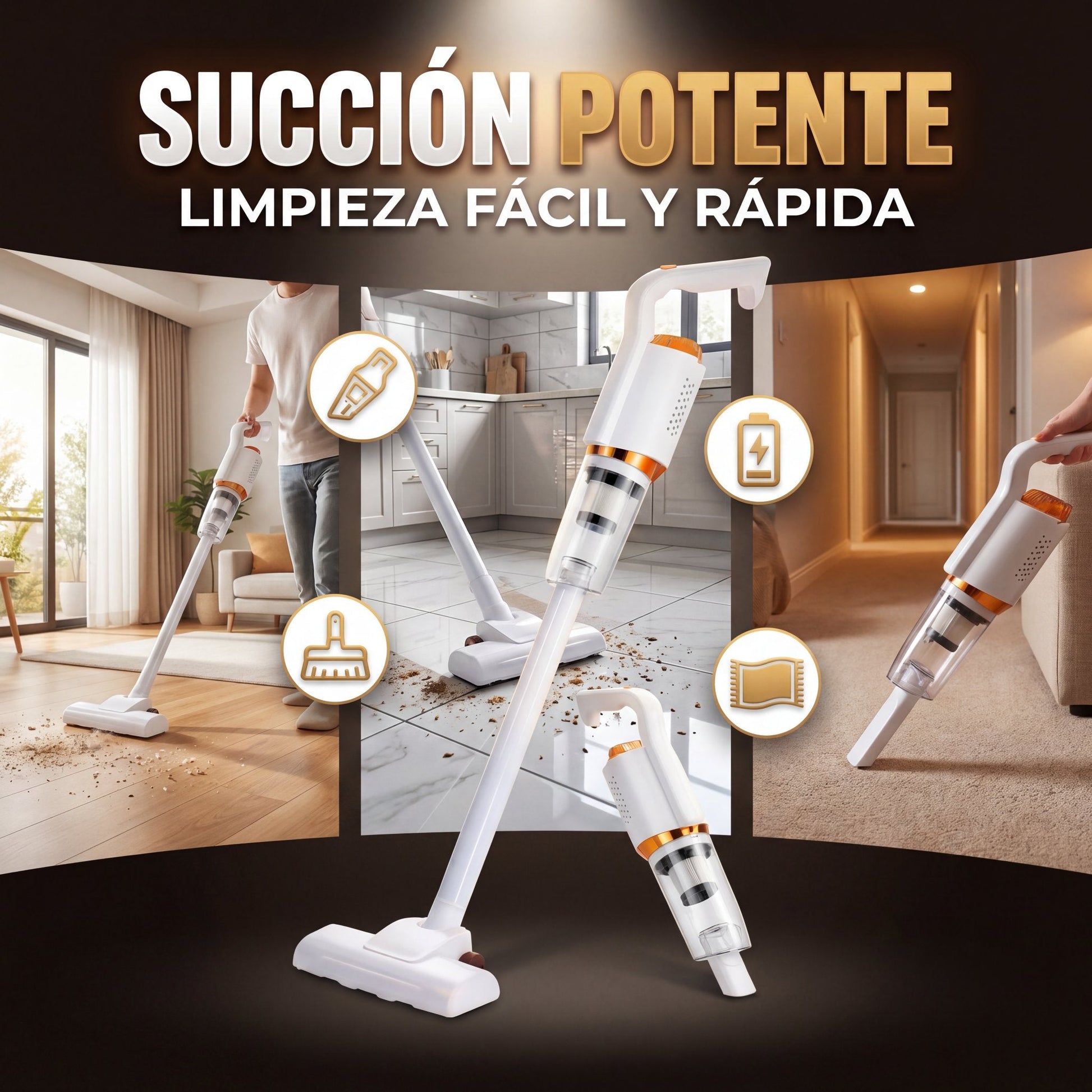 Aspiradora 2 en 1 - succión potente