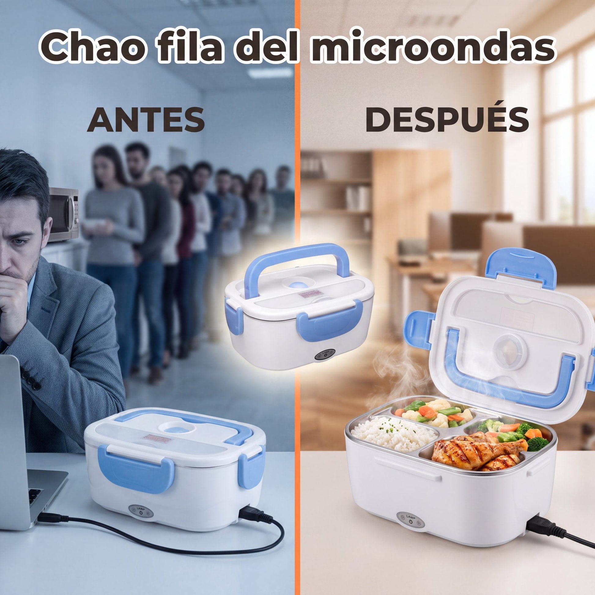 Almuerzo caliente en tu escritorio