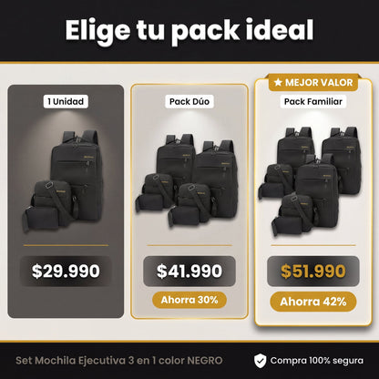 Mochila Ejecutiva - oferta packs