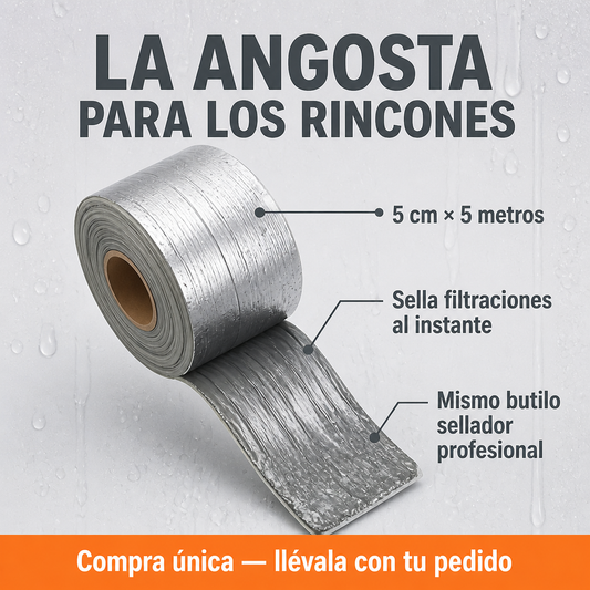 Cinta Tapa Gotera de Butilo 5cm x 5m - oferta