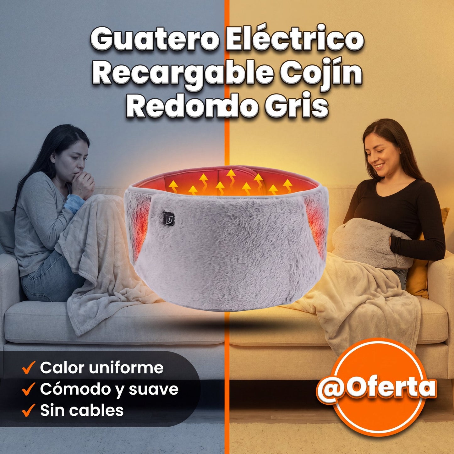Guatero Eléctrico recargable cojin