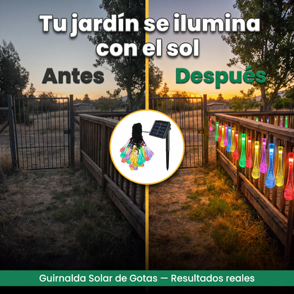Guirnalda Solar de Gotas 5 m 20 LED