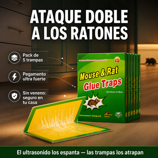 Combo 5 Trampas Pegatina para Ratones - oferta