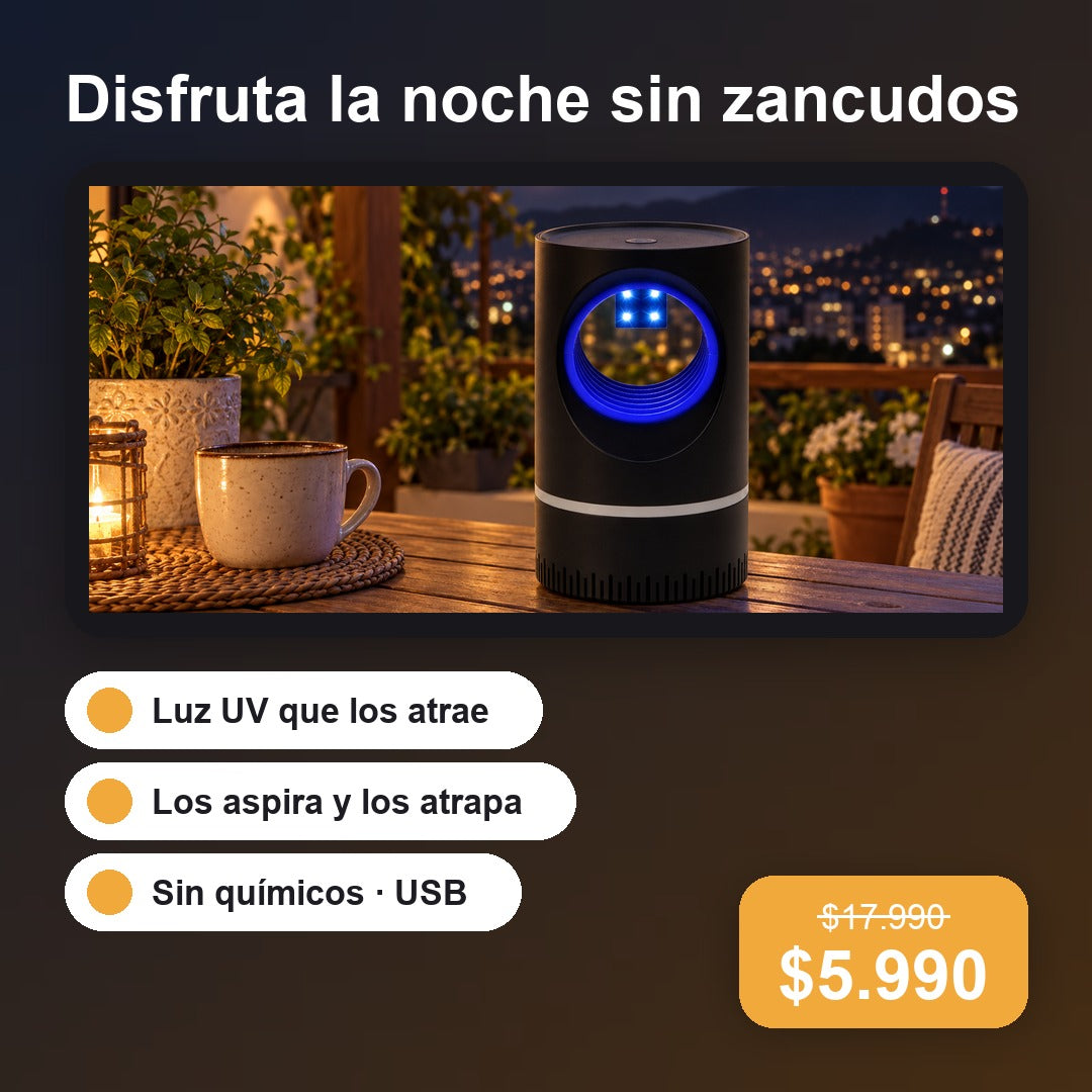 Lámpara Atrapa Zancudos UV