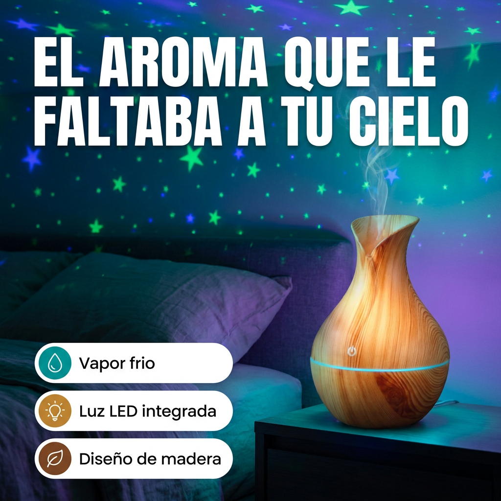 Humidificador Aromatizador de Madera
